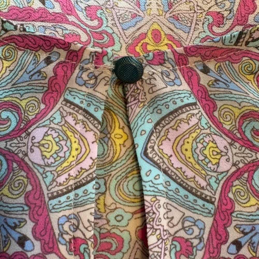 Tribal Womens Sleeveless Kaleidoscope Mandala Print‎ Keyhole Top  Small - Picture 6 of 7